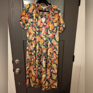 NWT Umgee Colorful Paisley Midi‎ Dress